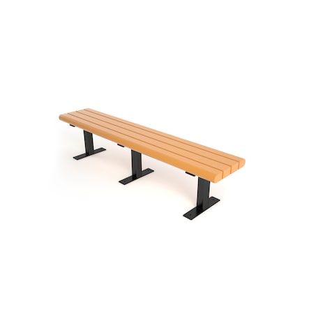 Frog Furnishings Cedar 6' Creedside Bench Surface Mount w/ Black Frame PB 6CEDCRK